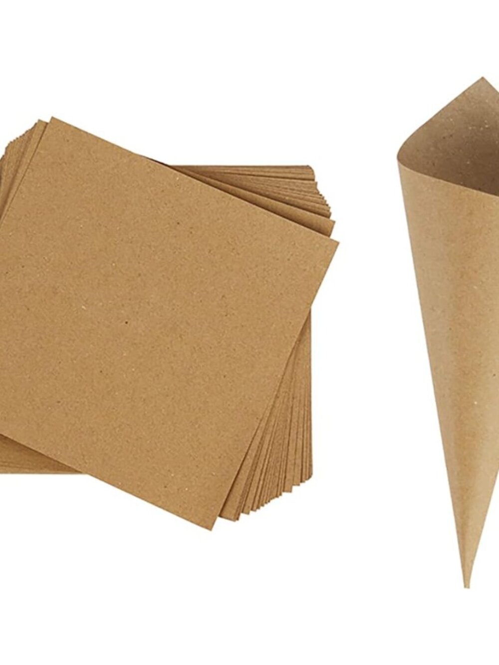 30 Pcs Kraft Paper Confetti Cones, 17x17cm6.69x6.69inch Wedding Confetti Cones
